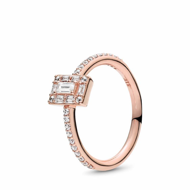 Pandora Australia Rose™ Luminous Ice Promise Ring | OYWUMF648